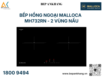 Bếp hồng ngoại 2 vùng nấu Malloca MH732RN